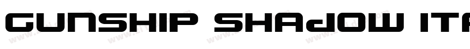 Gunship Shadow Ital字体转换